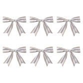 Temple &amp; Webster Stripe Bow Christmas Tree Clips