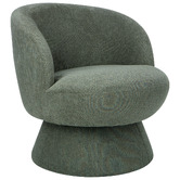 Temple &amp; Webster Eloise Chenille Swivel Armchair
