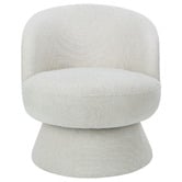 Temple &amp; Webster Eloise Chenille Swivel Armchair