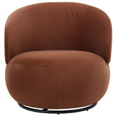 Temple &amp; Webster Tilly Velvet Swivel Armchair