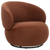 Temple &amp; Webster Tilly Velvet Swivel Armchair