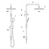 Temple &amp; Webster Clovelly Antique Brass Wall Tapware &amp; Shower Package