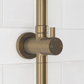 Temple &amp; Webster Clovelly Antique Brass Shower &amp; Tapware Package