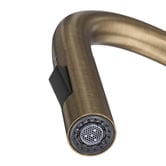 Temple &amp; Webster Clovelly Antique Brass Pull-Out Sink Mixer &amp; Bowral Fireclay Sink Package