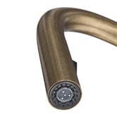 Temple &amp; Webster Clovelly Antique Brass Pull-Out Sink Mixer &amp; Bowral Fireclay Sink Package