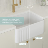 Temple &amp; Webster Clovelly Antique Brass Gooseneck Sink Mixer &amp; Bowral Fireclay Sink Package