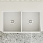 Temple &amp; Webster Clovelly Antique Brass Pull-Out Sink Mixer &amp; Bowral Fireclay Sink Package