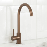 Temple &amp; Webster Clovelly Bronze Sink Mixer &amp; Bowral 480mm Fireclay Sink Package