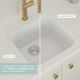 Temple &amp; Webster Clovelly Bronze Sink Mixer &amp; Bowral 480mm Fireclay Sink Package