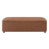 Temple &amp; Webster Duncan Boucle Storage Ottoman Bench