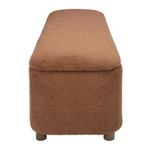 Temple &amp; Webster Duncan Boucle Storage Ottoman Bench