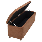 Temple &amp; Webster Duncan Boucle Storage Ottoman Bench