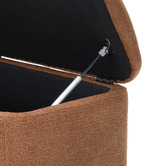 Temple &amp; Webster Duncan Boucle Storage Ottoman Bench