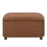 Temple &amp; Webster Duncan Boucle Storage Ottoman Bench