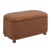 Temple &amp; Webster Duncan Boucle Storage Ottoman Bench