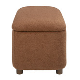 Temple &amp; Webster Duncan Boucle Storage Ottoman Bench