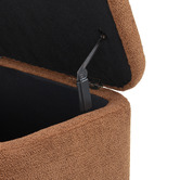 Temple &amp; Webster Duncan Boucle Storage Ottoman Bench