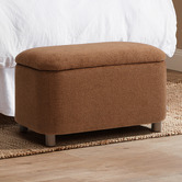 Temple &amp; Webster Duncan Boucle Storage Ottoman Bench