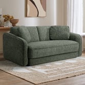 Temple &amp; Webster Nani 3 Seater Queen Upholstered Sofa Bed