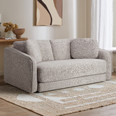 Temple &amp; Webster Nani 3 Seater Queen Upholstered Sofa Bed