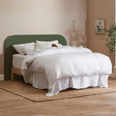 Temple &amp; Webster Forest Green Alpha Velvet Bedhead