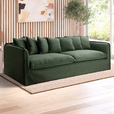 Temple &amp; Webster Montauk 4 Seater Upholstered Slipcover Sofa