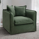 Temple &amp; Webster Montauk Upholstered Slipcover Armchair