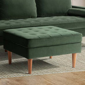 Temple &amp; Webster Stockholm Velvet Ottoman