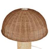 Temple &amp; Webster Benji Mushroom Cement &amp; Rattan Table Lamp