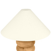 Temple &amp; Webster Bodhi Stacked Rubberwood Table Lamp