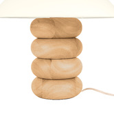 Temple &amp; Webster Bodhi Stacked Rubberwood Table Lamp