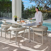 Temple &amp; Webster 6 Seater Palmira Outdoor Dining Table &amp; Chair Set