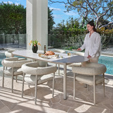 Temple &amp; Webster 6 Seater Palmira Outdoor Dining Table &amp; Chair Set