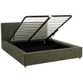 Temple &amp; Webster Hyde Boucle Gas Lift Queen Bed