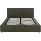 Temple &amp; Webster Hyde Boucle Gas Lift Queen Bed