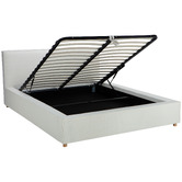 Temple &amp; Webster Hyde Boucle Gas Lift Queen Bed