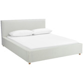 Temple &amp; Webster Hyde Boucle Gas Lift Queen Bed