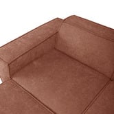 Temple &amp; Webster Cubo 4 Seater Chenille Modular Sofa &amp; Ottoman Set
