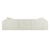 Temple &amp; Webster Cubo 4 Seater Chenille Modular Sofa &amp; Ottoman Set