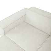 Temple &amp; Webster Cubo 4 Seater Chenille Modular Sofa &amp; Ottoman Set