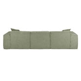 Temple &amp; Webster Cubo 4 Seater Chenille Modular Sofa &amp; Ottoman Set