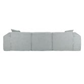Temple &amp; Webster Cubo 4 Seater Chenille Modular Sofa &amp; Ottoman Set