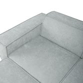 Temple &amp; Webster Cubo 4 Seater Chenille Modular Sofa &amp; Ottoman Set