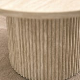 Temple &amp; Webster Tilly Oval Travertine-Look Coffee Table