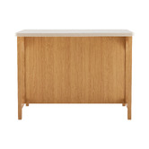 Temple &amp; Webster Duncan Travertine-Look Kitchen Island