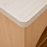 Temple &amp; Webster Duncan Travertine-Look Kitchen Island