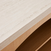 Temple &amp; Webster Duncan Travertine-Look Kitchen Island