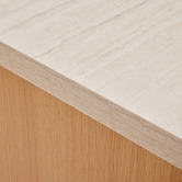 Temple &amp; Webster Duncan Travertine-Look Kitchen Island