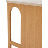 Temple &amp; Webster Duncan Travertine-Look Kitchen Island