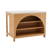Temple &amp; Webster Duncan Travertine-Look Kitchen Island